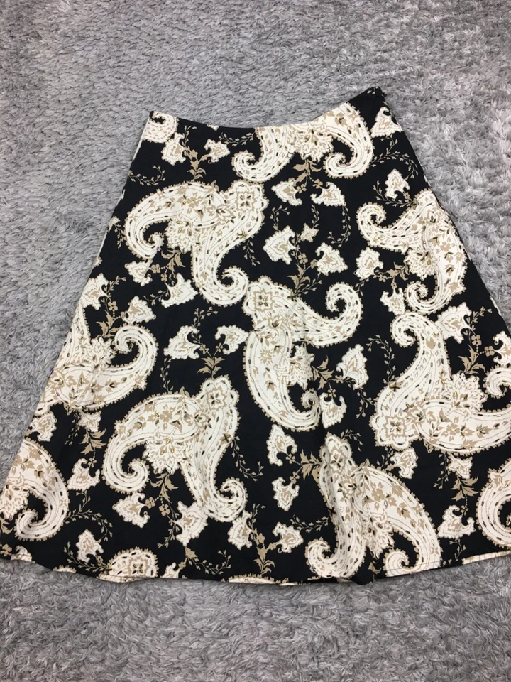Falda Casa Blanca Mercado Negro Mujer Talla 2 Negra Beige Algodón Cachemira Foto 3 de 4