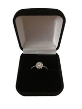 Deluxe Black Velvet Engagement Proposal Ring Gift Box Jewelry Gift Case Display
