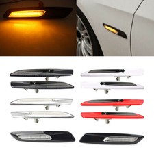 Luci di posizione laterali a LED ambra stile carbonio F10 adatte a BMW serie 1 3 5