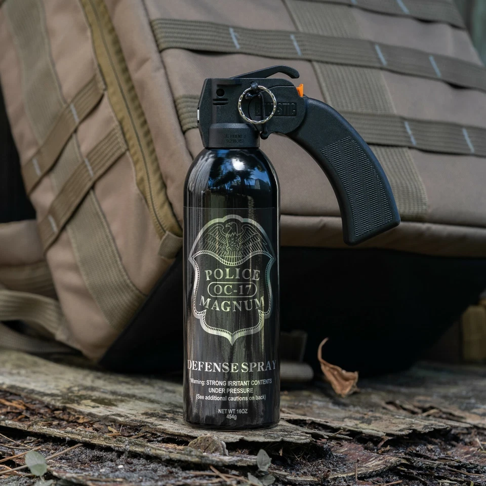 Spray de pimienta Police Magnum 16 oz empuñadura de pistola nebulizador defensa protección de seguridad Foto 4 de 4