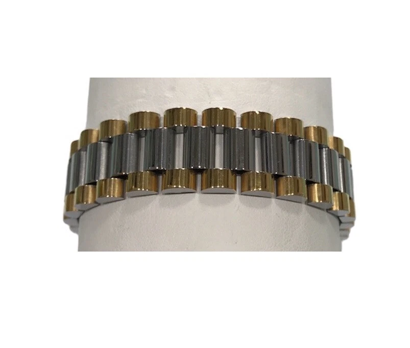 Urania - Pulsera Hombre En Acero Color Oro Amarillo Y Blanco - Imagen 3 de 3