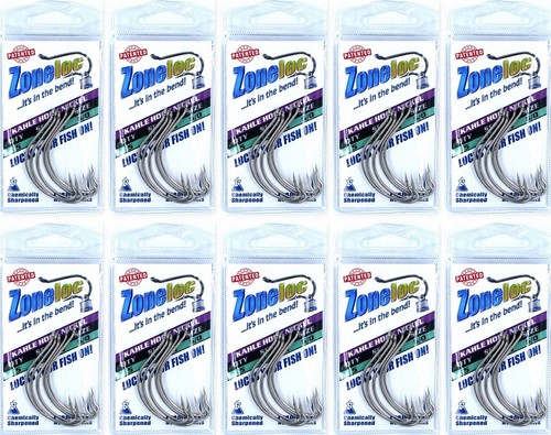 (10) Packs Zoneloc Kahle Nickel Fish Hook Size 6/0 Fishing ZL200BN-6/0 #1KN New
