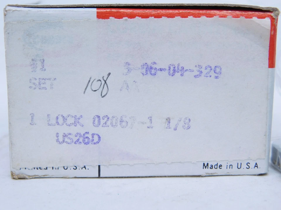 NEW USA! VINTAGE CCL CORRBIN CABINET LOCK 02067 7/8" X 1-1/8" CYLINDER US26D (ES - Image 2 of 4