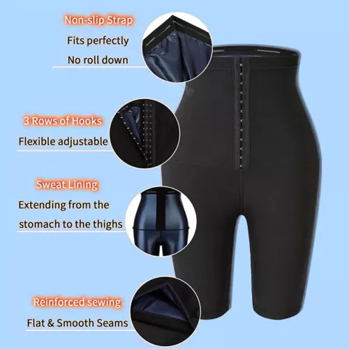 Sauna Leggings für Damen Jogginghose High Waist Kompressionsshorts Abnehmen Hot - Bild 6 von 43