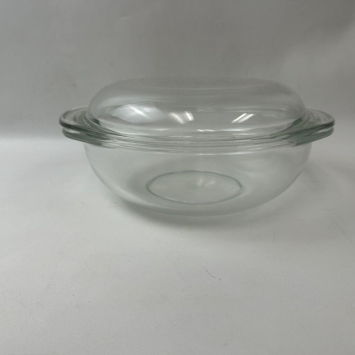 Clear Glass Pyrex Qt Round Casserole Baking Dish With Lid Lid