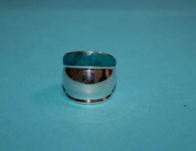 Sterling Silver Jay King DTR Blue Turquoise Inlay Band Ring Size 5.5 ...