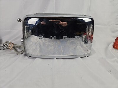 SMEG TSF02SSUS Kitchen Retro Toaster 2 Slice Chrome **for Parts** Free Shipping