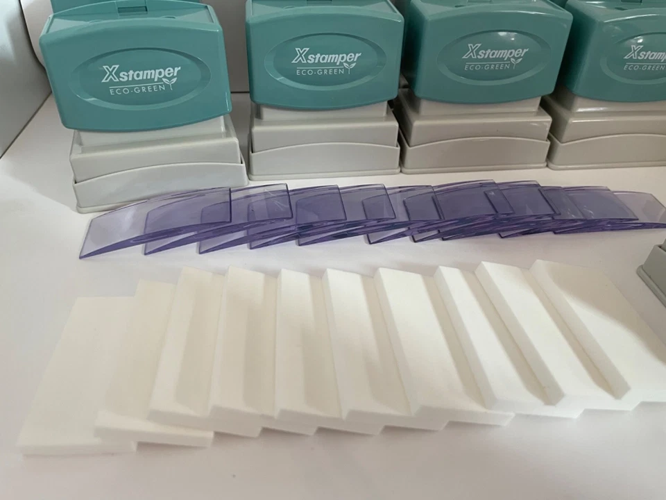 XStamper N12 Blanks Mounts for Pre-Inked Eco-Green Stamp, Lot of 10 - Image 2 of 4