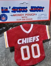 Chiefs Lil Sports Jersey Money Pouch Keychain Coin Purse Vintage 1991 Sealed NOS