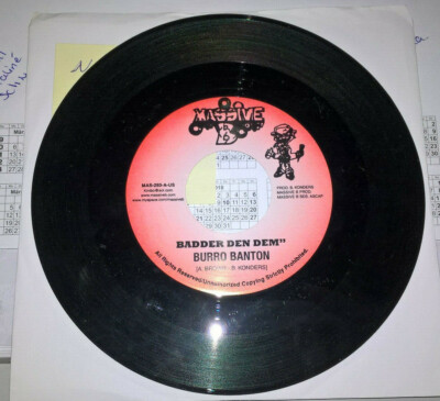 7'' Vinyl Burro Banton    Badder Den Dem/ ''No Borders'' Version