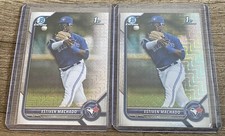 Estiven Machado 2022 Bowman Prospects Chrome Mojo Refractor #BCP-12 Lot (2)