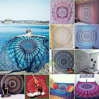 Indisch Mandala Tapisserie Strandtuch Wandteppich Wandbehang Yoga Mat