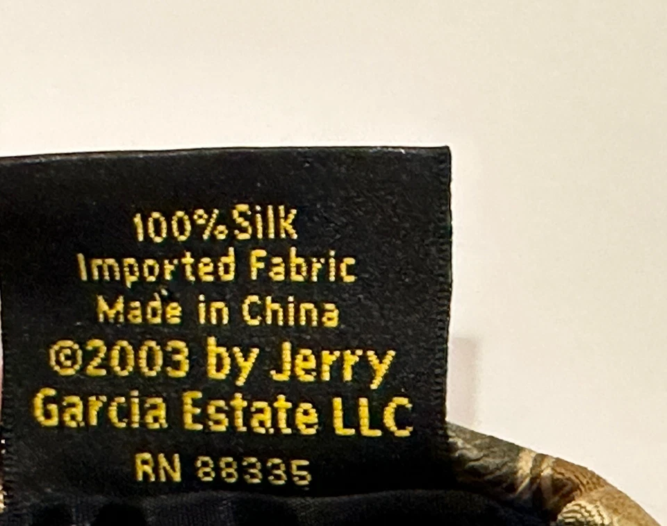 Corbata Jerry Garcia dorada, plateada, bronceada, colección treinta y cuatro facetas II (2003) EN MUY BUENA CONDICIÓN Foto 4 de 4