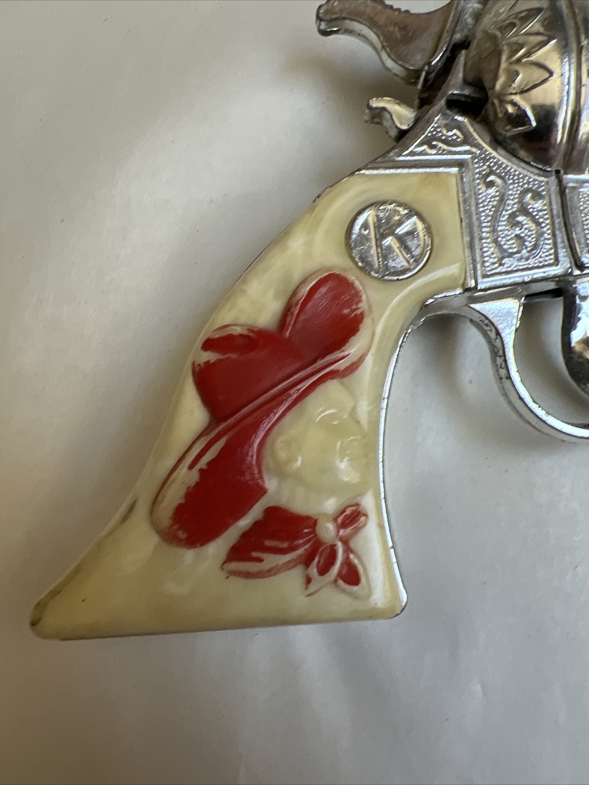 Vintage Kilgore Ranger Cast Iron Cowboy Toy Cap Gun w Cowboy on Handle ...
