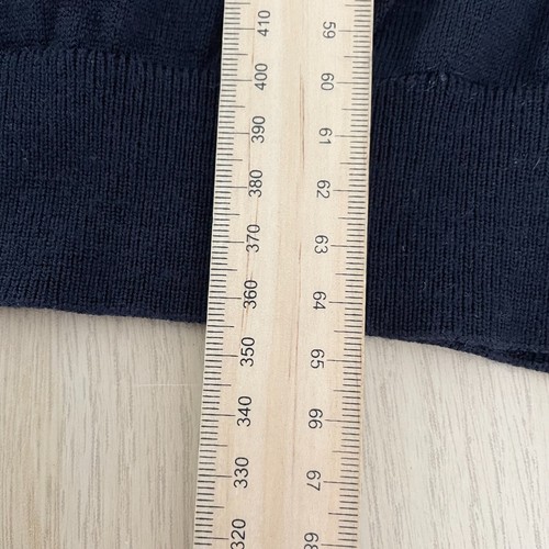 Reiss Mens Earl Merino Wool V Neck Jumper Pullover Sweater Navy Blue Size XS - Picture 9 of 9