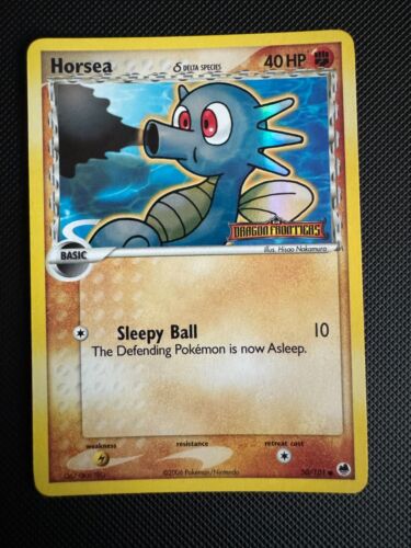 HORSEA 50/101 EX Dragon Frontiers Reverse Holo Stamped Pokemon Card NM - Picture 1 of 2