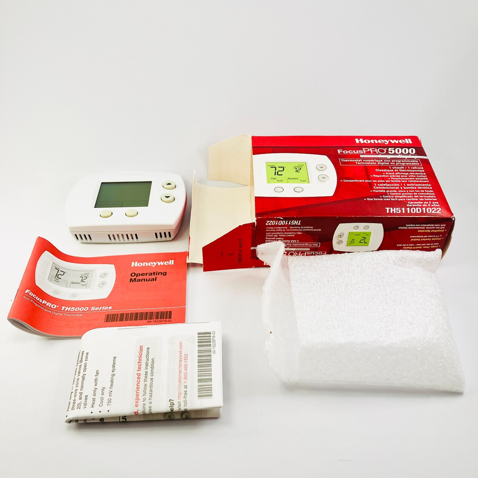 Honeywell Focus Pro 5000 NonProgrammable Digital Thermostat