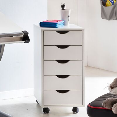 FineBuy Rollcontainer Kinder Standcontainer 5 Schubladen Container Schreibtisch