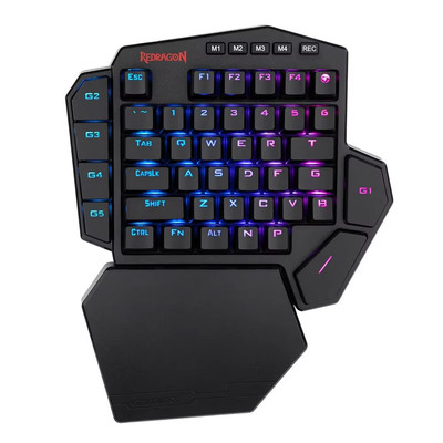 Kabellose Einhand Mechanische Gaming Tastatur RGB Blue Switch Makro Tasten 2,4Ghz