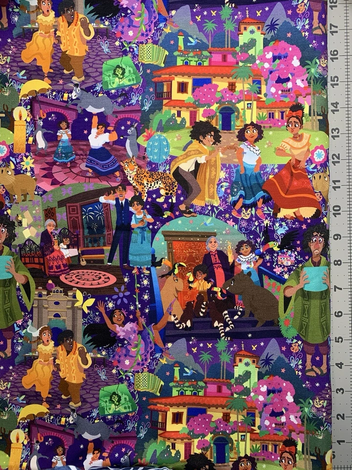 Disney Encanto Tela Personalizada Cuarto Graso 18”x28” Spandex Elástico Foto 2 de 2