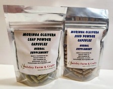 Moringa Leaf Powder Capsules  Moringa Seed Powder Capsules - Value Packs 
