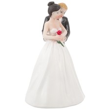 Coppia di matrimoni inserto torta sposo amante sposa cilindro