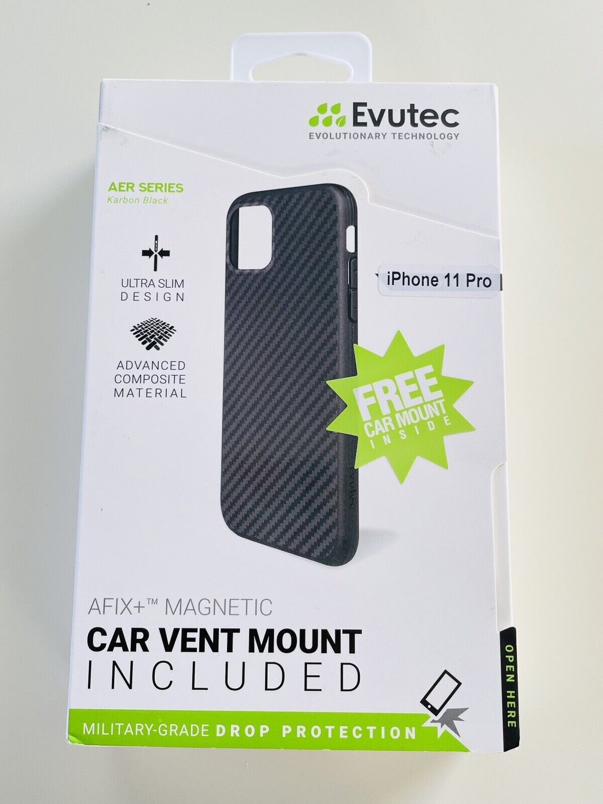 Evutec Tough Slim Case+Car Vent Mount For iPhone 11 PRO/XS/X Rugged 813158025845 eBay