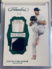 2019 Flawless Justin Verlander sp 4/5 Jersey Patch