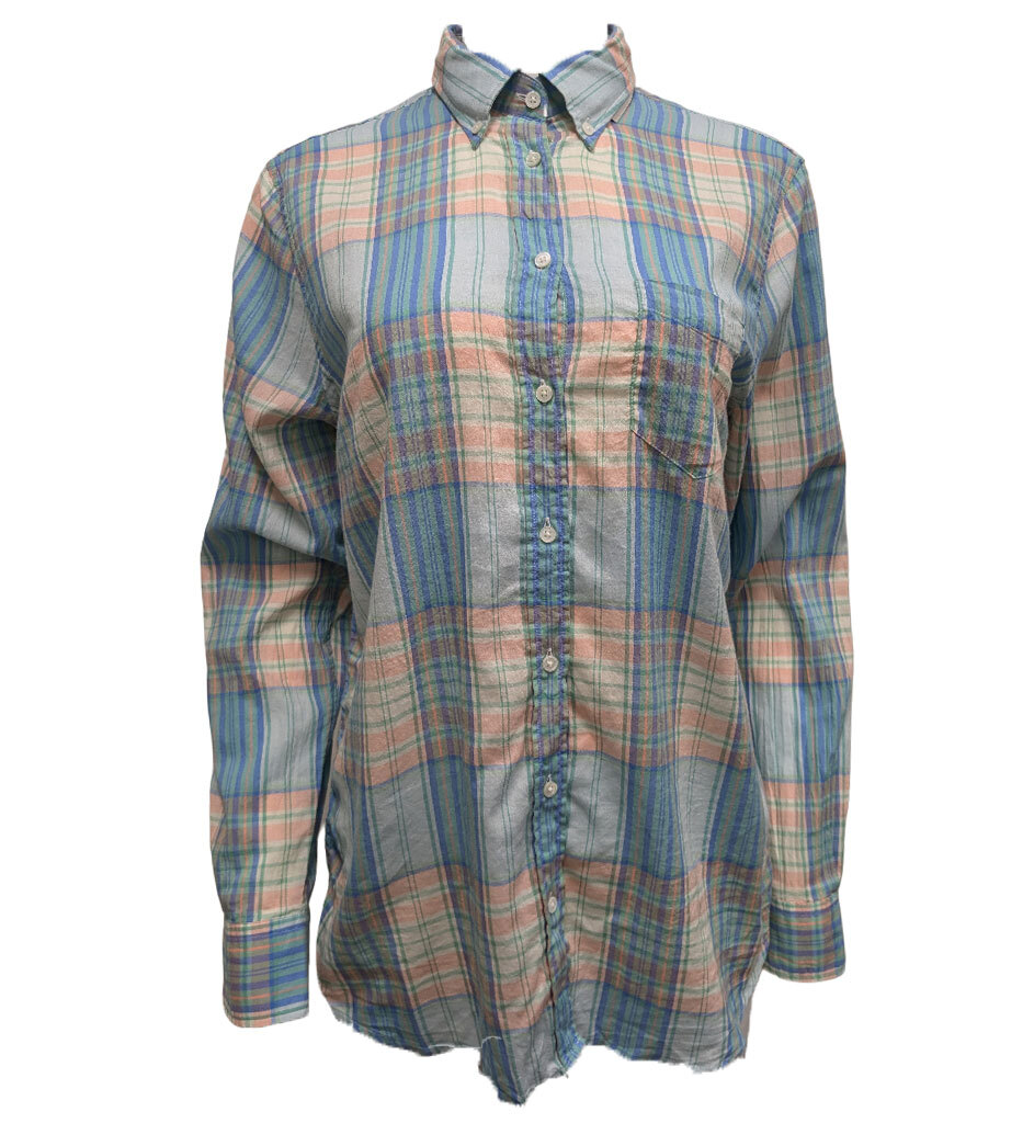 Gant Donna Lavanda Madras Quadri Bf Camicia 432200 Misura 12