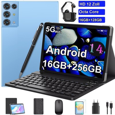 2024 Tablet PC Android 14 16GB RAM+256GB ROM 8000mAh Dual SIM 4G LTE&5G WLAN