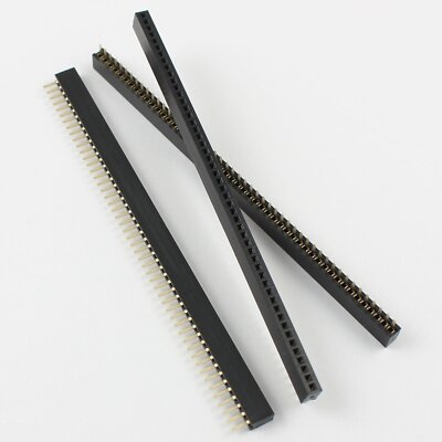 5Pcs Gold Plated 1.27mm Pitch Single Row Female 50 Pin Header Strip PH:3.4mm #D4