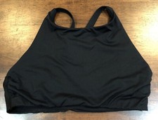 Athleta NON Padded Racerback High Neck Sport BH Damen XS Solid SCHWARZ