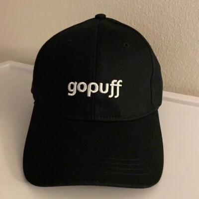 GoPuff Embroidered Logo Adjustable Baseball Hat Cap Black New In Bag