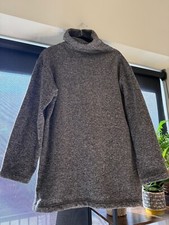 Uniqlo Thick Grey Winter Sweater Dress Women's Oversized Tunic - Medium
