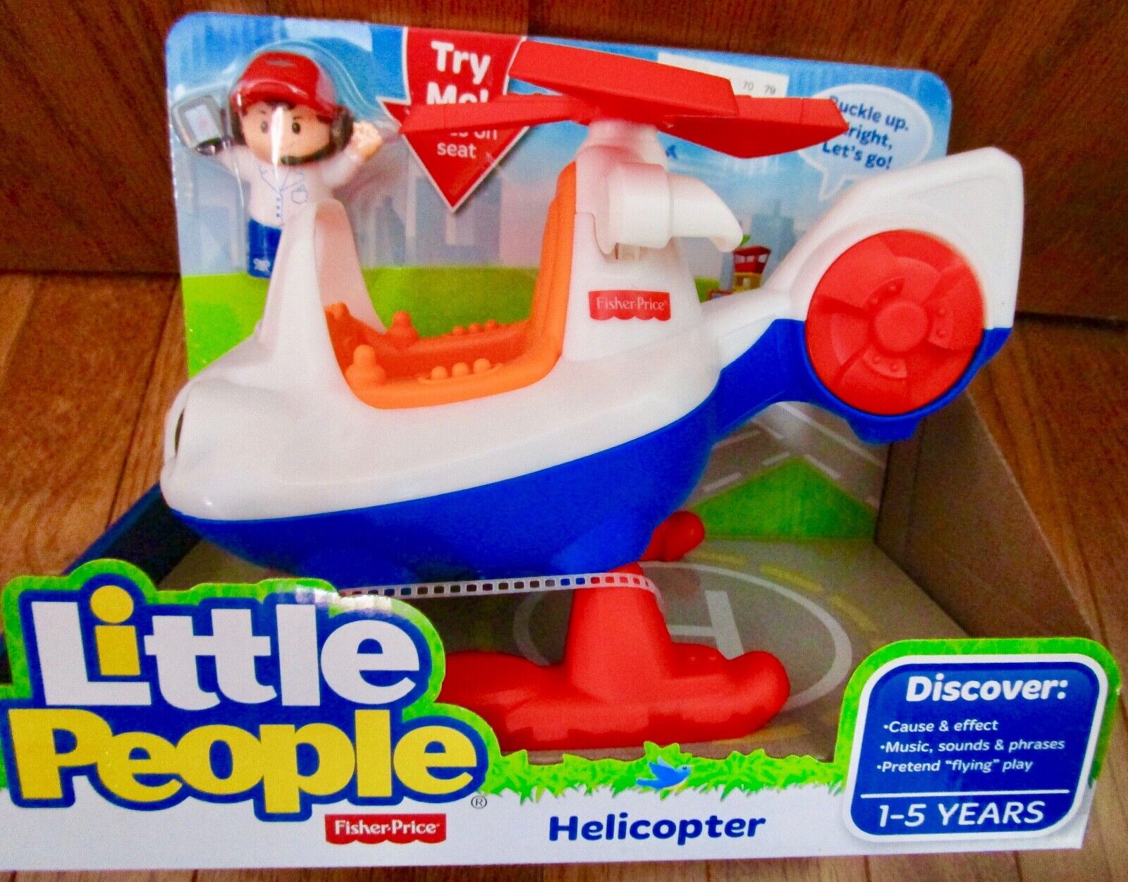 Toy Vehicle and Figure Set for Toddlers and Preschool Kids Ages 1-5 Years Fisher-Price Little People Helicopter