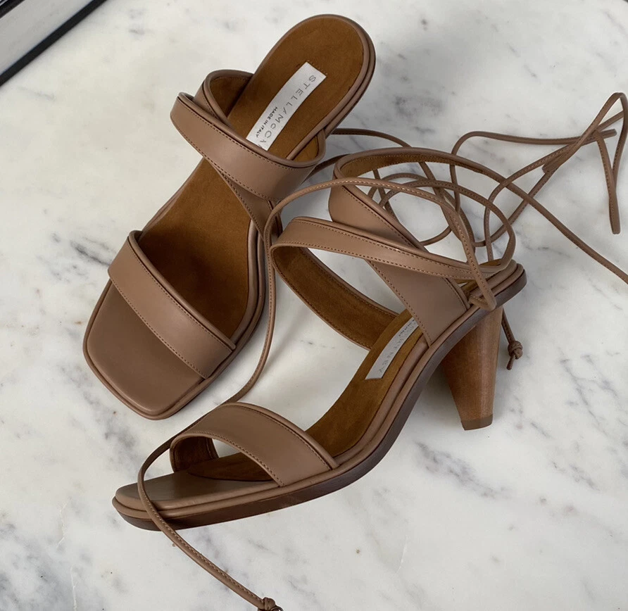 Stella McCartney — Stella McCartney Piorsoft Tie-Up Heels, Women’s Size 35 EU (5 US) Camel Color