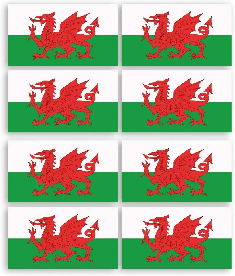 20 WALES FLAG Stickers Welsh Cymru Sport Football Sport Car Decoration Decals - Image 3 of 4