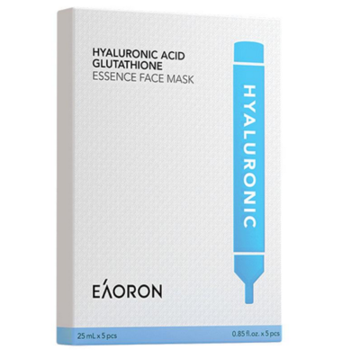 hyaluronic acid glutathione essence BULK x3) Eaoron Hyaluronic Acid Glutathione Essence Face Mask 5 Pack