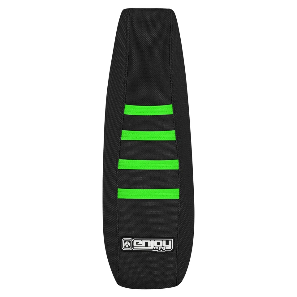 Kawasaki KLX 110 2002-2022 pinza cubierta de asiento todo negro con costillas FLO GREEN #71 Foto 3 de 4