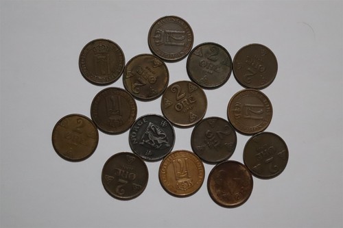 🧠🇳🇴 NORWAY DENMARK 2 ORE OLD COINS COLLECTION B53 CC28 - Picture 4 of 4