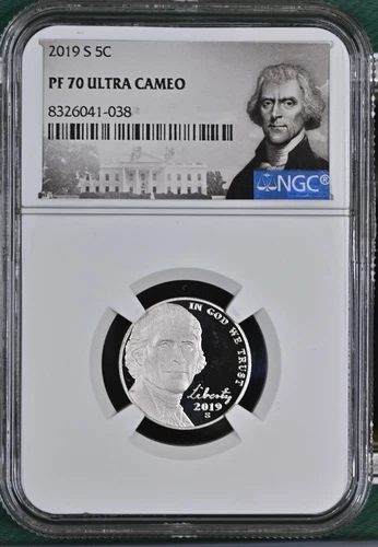 2019 S Jefferson Nickel 5C NGC PF70 Ultra Cameo
