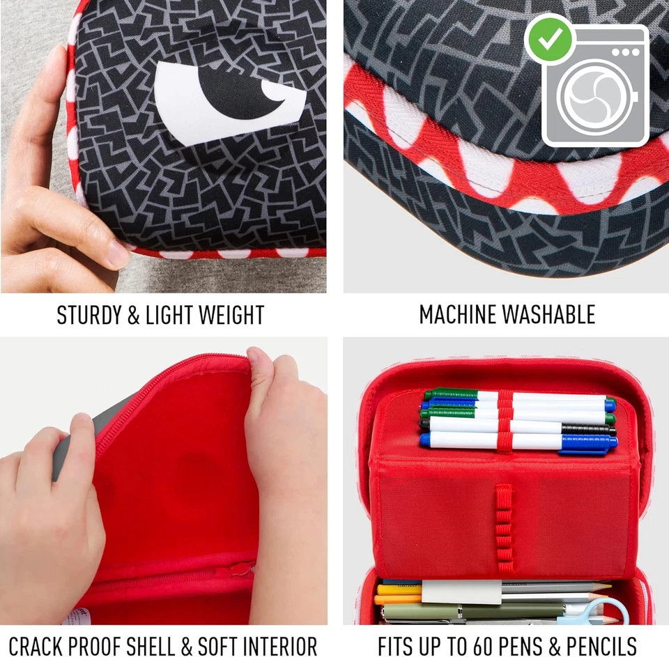 ZIPIT Wildlings Federmäppchen Für Jungen | Großes Mäppchen Für Die Schule | Etui - Bild 2 von 4