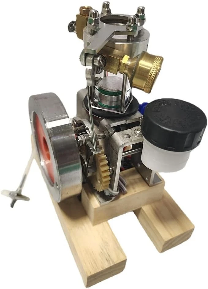 Generador modelo motor de combustión interna miniatura vista completa alimentado con alcohol Foto 4 de 4