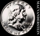 1962 Franklin Half Dollar - Choice Gem Proof  Lustrous  No Reserve  #K1198