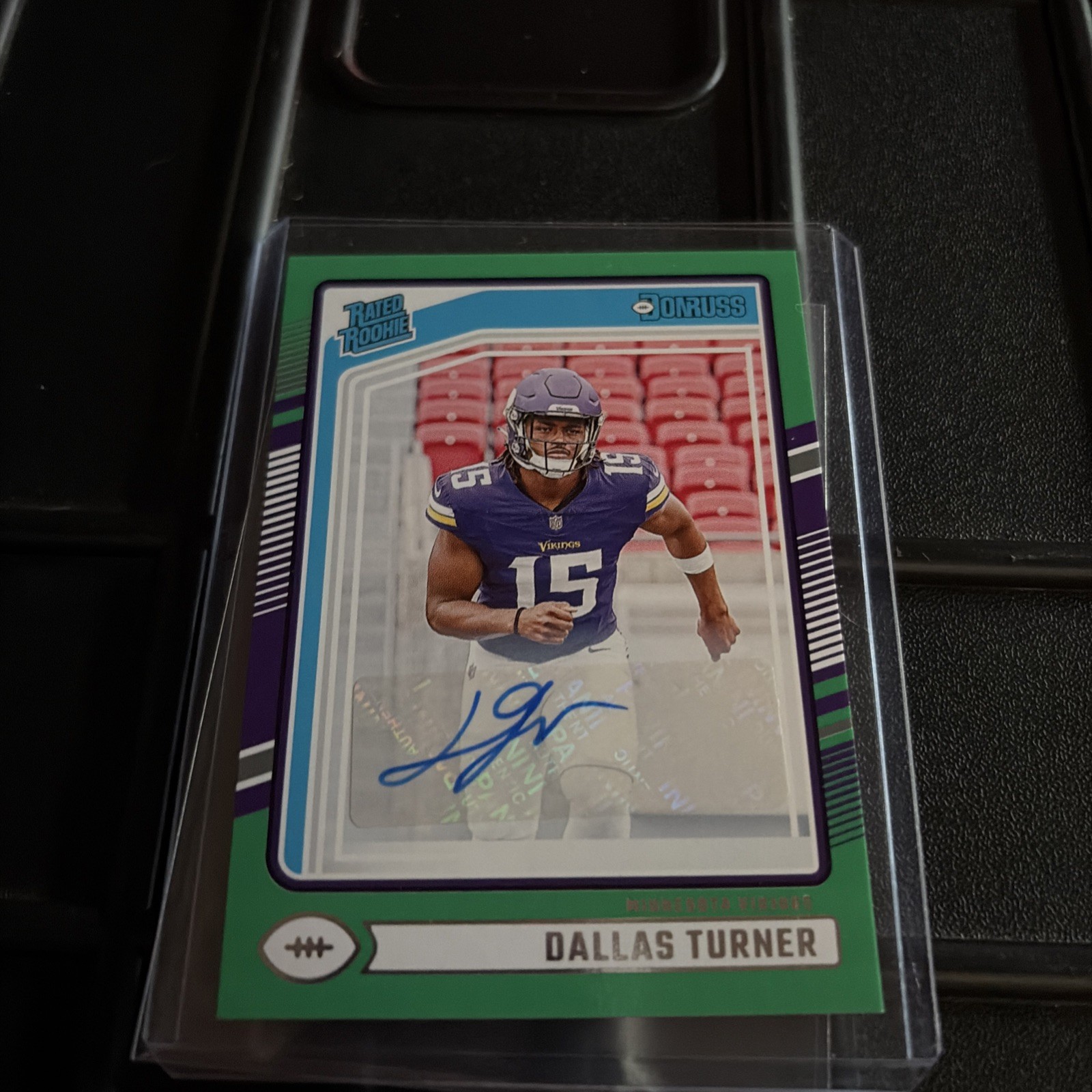 2024 Panini Donruss - Rated Rookie Dallas Turner #331 Green Autographs (AU, RC)