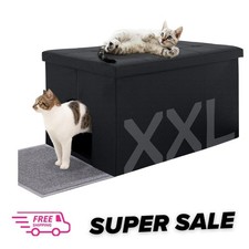 Cat Litter Box Enclosure Furniture, Hidden Washroom Bench Storage