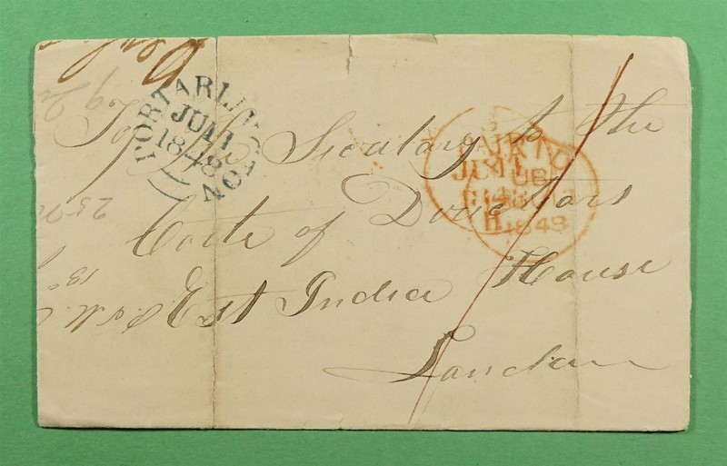 DR WHO 1848 GB STAMPLESS F/L PORTALINGTON IRELAND TO LONDON ENGLAND R85924