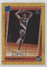 2021-22 Panini Donruss Rated Rookie Choice Gold 7/10 Greg Brown III #245 0q3g