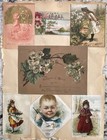 14 Pages of 1880’s Victorian Trade Cards and Ephemeral, Frog Duck Humor Cards — photo 6
