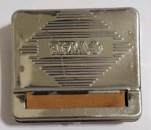 Rizla+ Automatic Rolling Machine Stainless Box Roll Tobacco Cigarette 1960s Vtg